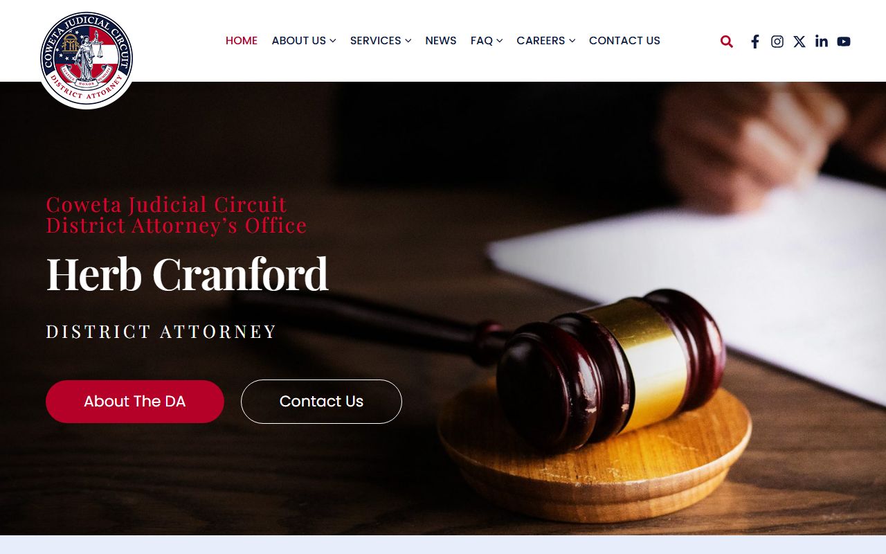 Meriwether County criminal court records Coweta Judicial Circuit District Attorney homepage