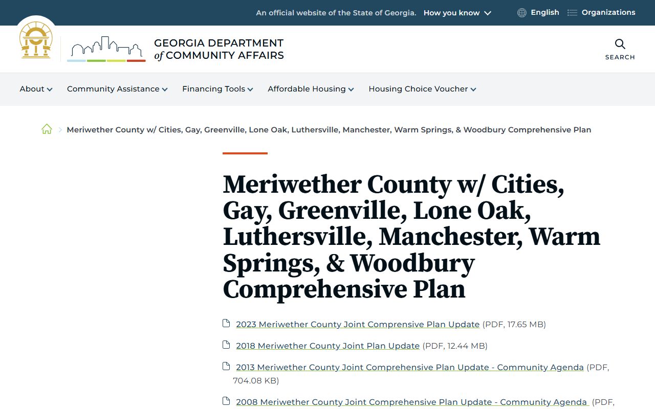Meriwether County court records DCA county and cities page
