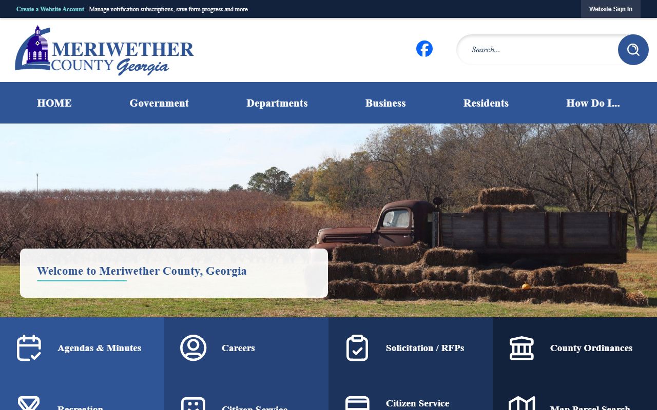 Meriwether County court records sheriff and jail page