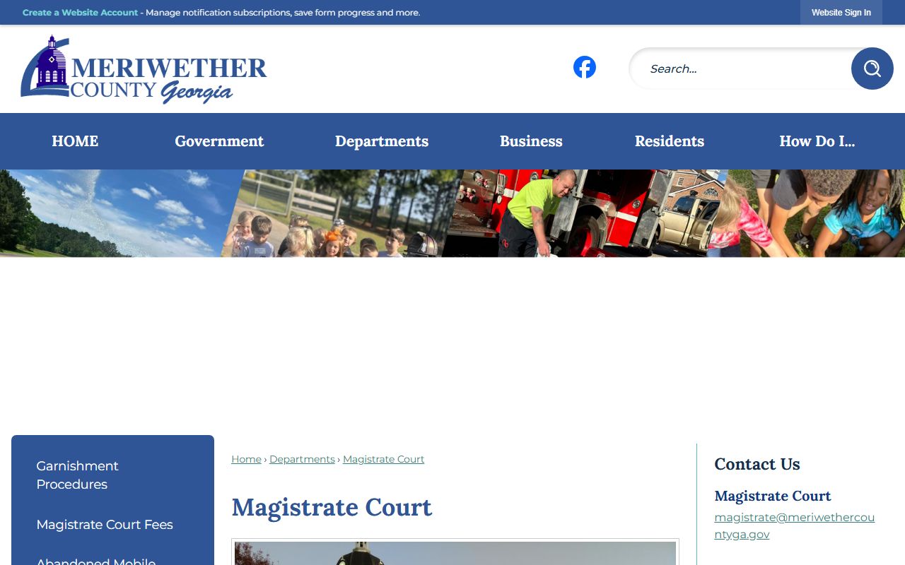 Meriwether County court records official county homepage