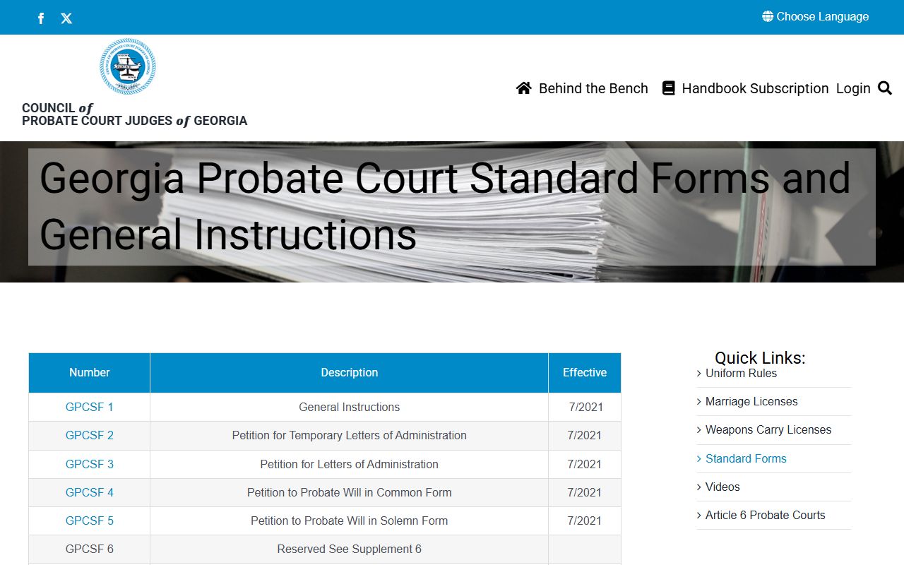 Meriwether County marriage records probate standard forms source